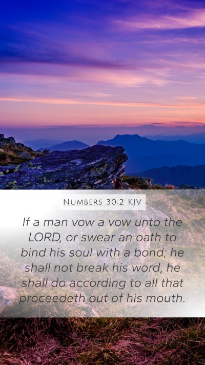 Numbers 30:2 KJV Bible Verse Image