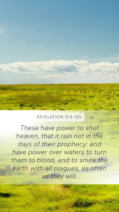 Revelation 11:6 KJV Mobile Phone Wallpaper - These have power to shut heaven, that it rain not - Mobile Bible Verse Wallpaper