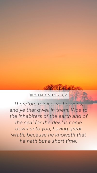 Revelation 12:12 KJV Bible Verse Image