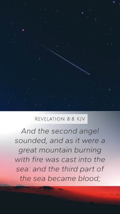 Revelation 8:8 KJV Bible Verse Image