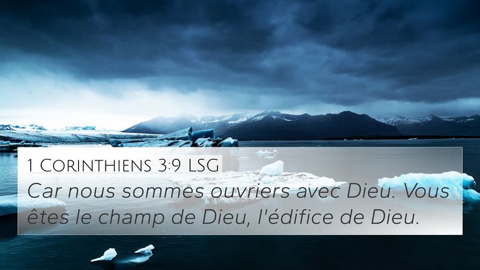 1 Corinthiens 3:9 LSG 4K Wallpaper - Car nous sommes ouvriers avec Dieu. Vous êtes le - 4K Wallpaper Bible Verse