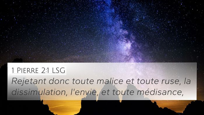 1 Pierre 2:1 LSG 4K Wallpaper - Rejetant donc toute malice et toute ruse, la - 4K Wallpaper Bible Verse