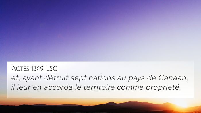 Actes 13:19 LSG Bible Verse Image