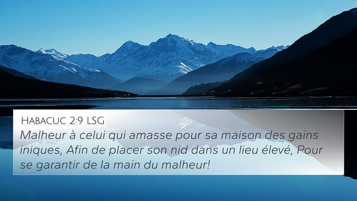 Habacuc 2:9 LSG 4K Wallpaper - Malheur à celui qui amasse pour sa maison des - 4K Wallpaper Bible Verse