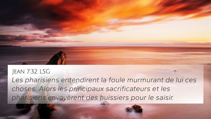 Jean 7:32 LSG 4K Wallpaper - Les pharisiens entendirent la foule murmurant de - 4K Wallpaper Bible Verse