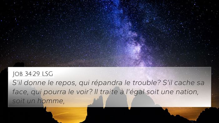 Job 34:29 LSG 4K Wallpaper - S'il donne le repos, qui répandra le trouble? - 4K Wallpaper Bible Verse