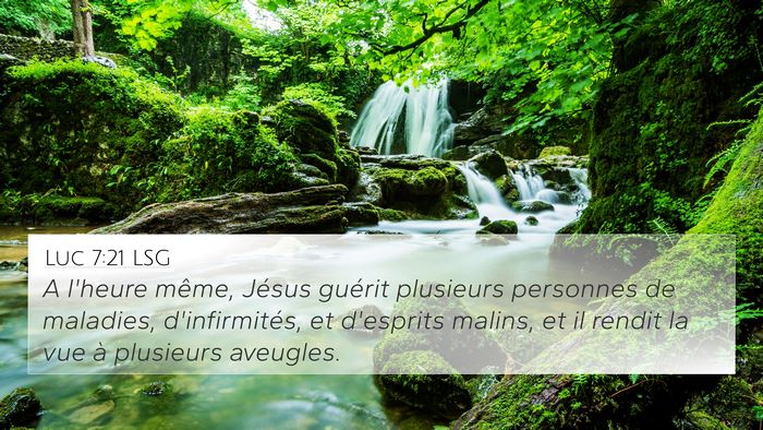 Luc 7:21 LSG 4K Wallpaper - A l'heure même, Jésus guérit plusieurs - 4K Wallpaper Bible Verse