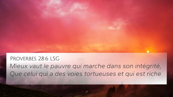 Proverbes 28:6 LSG Bible Verse Image