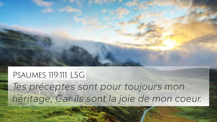 Psaumes 119:111 LSG 4K Wallpaper - Tes préceptes sont pour toujours mon héritage, - 4K Wallpaper Bible Verse