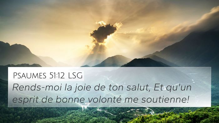 Psaumes 51:12 LSG Bible Verse Image