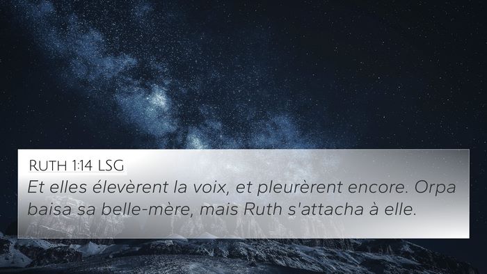 Ruth 1:14 LSG 4K Wallpaper - Et elles élevèrent la voix, et pleurèrent - 4K Wallpaper Bible Verse