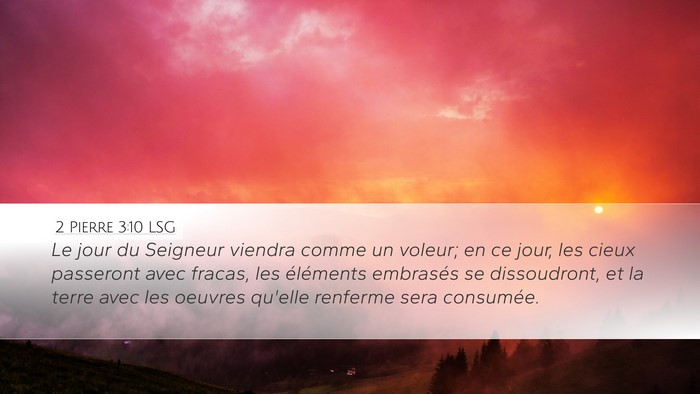 2 Pierre 3:10 LSG Desktop Wallpaper - Le jour du Seigneur viendra comme un voleur; en - Desktop Bible Verse Wallpaper