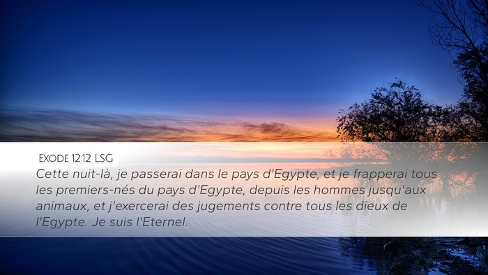 Exode 12:12 LSG Desktop Wallpaper - Cette nuit-là, je passerai dans le pays - Desktop Bible Verse Wallpaper