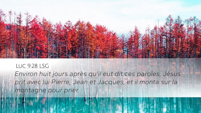 Luc 9:28 LSG Desktop Wallpaper - Environ huit jours après qu'il eut dit ces - Desktop Bible Verse Wallpaper