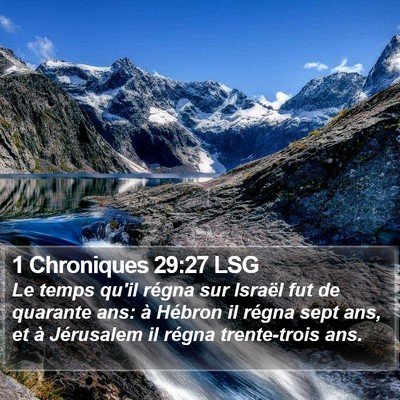 1 Chroniques 29:27 LSG Bible Verse Image