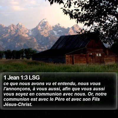 1 Jean 1:3 LSG Bible Verse Image