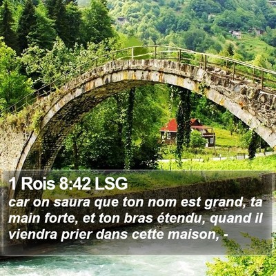 1 Rois 8:42 LSG Bible Verse Image