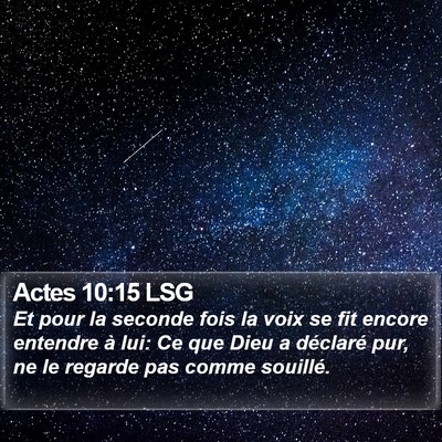 Actes 10:15 LSG Bible Verse Image