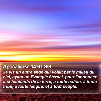 Apocalypse 14:6 LSG Bible Verse Image