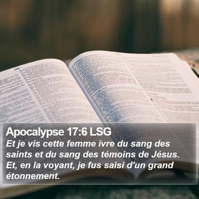 Apocalypse 17:6 LSG Bible Verse Image