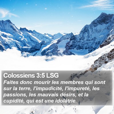 Colossiens 3:5 LSG Bible Verse Image