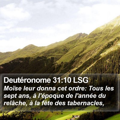 Deutéronome 31:10 LSG Bible Verse Image