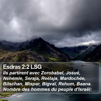 Esdras 2:2 LSG Bible Verse Image