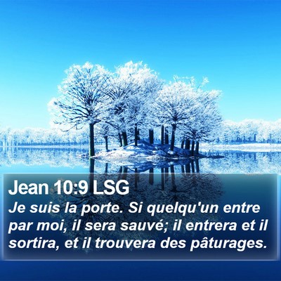 Jean 10:9 LSG Bible Verse Image