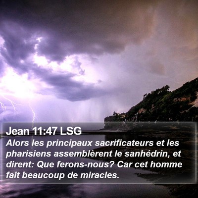 Jean 11:47 LSG Bible Verse Image