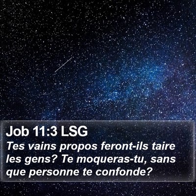 Job 11:3 LSG Bible Verse Image