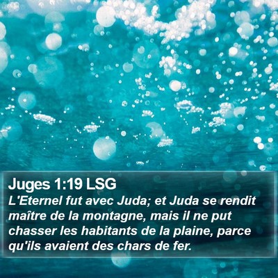 Juges 1:19 LSG Bible Verse Image