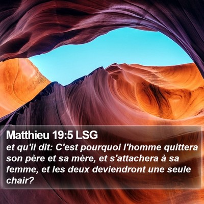 Matthieu 19:5 LSG Bible Verse Image