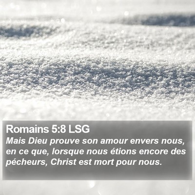 Romains 5:8 LSG Bible Verse Image