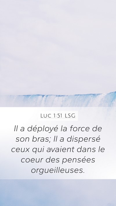 Luc 1:51 LSG Bible Verse Image