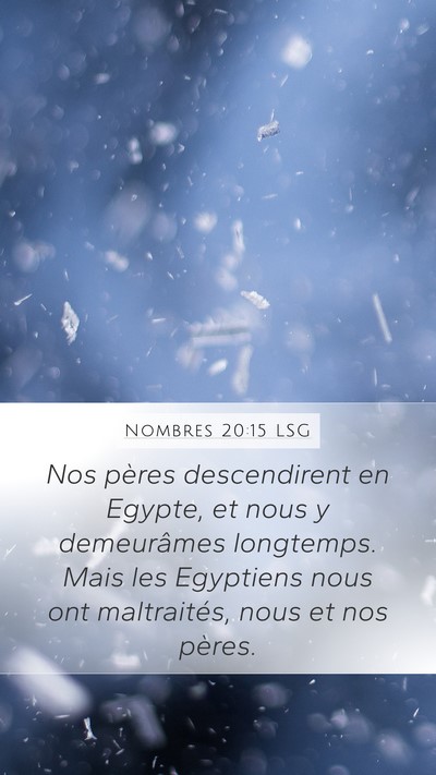 Nombres 20:15 LSG Mobile Phone Wallpaper - Nos pères descendirent en Egypte, et nous y - Mobile Bible Verse Wallpaper