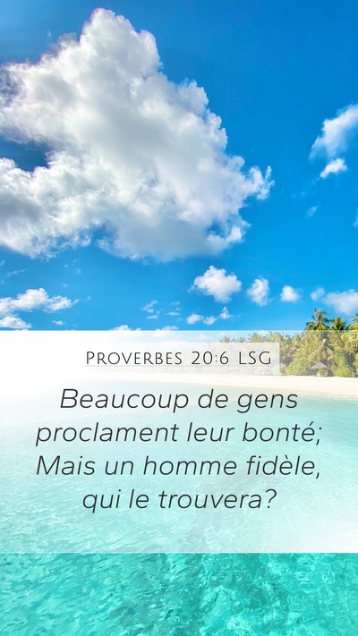 Proverbes 20:6 LSG Bible Verse Image