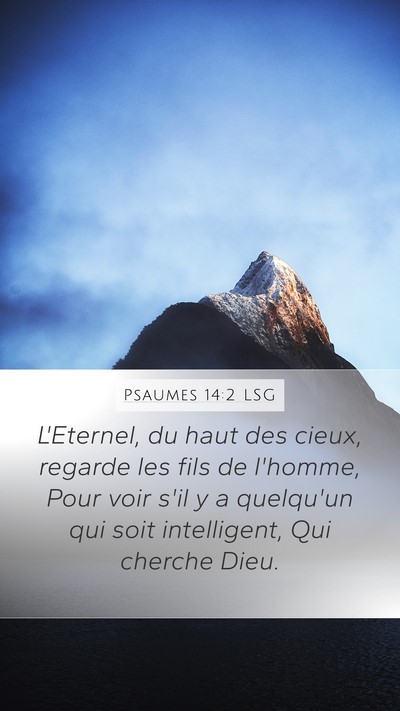 Psaumes 14:2 LSG Bible Verse Image