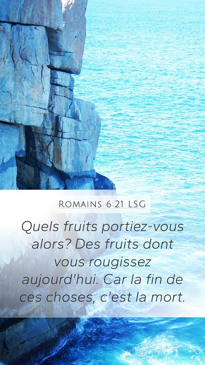 Romains 6:21 LSG Bible Verse Image