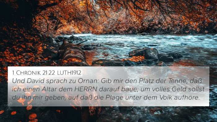 1 Chronik 21:22 LUTH1912 4K Wallpaper - Und David sprach zu Ornan: Gib mir den Platz der - 4K Wallpaper Bible Verse