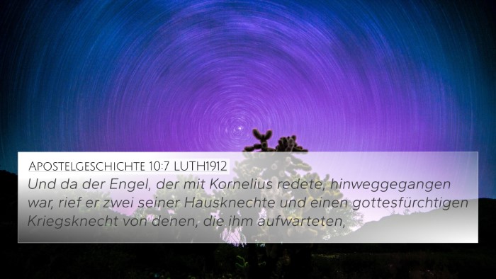 Apostelgeschichte 10:7 LUTH1912 Bible Verse Image