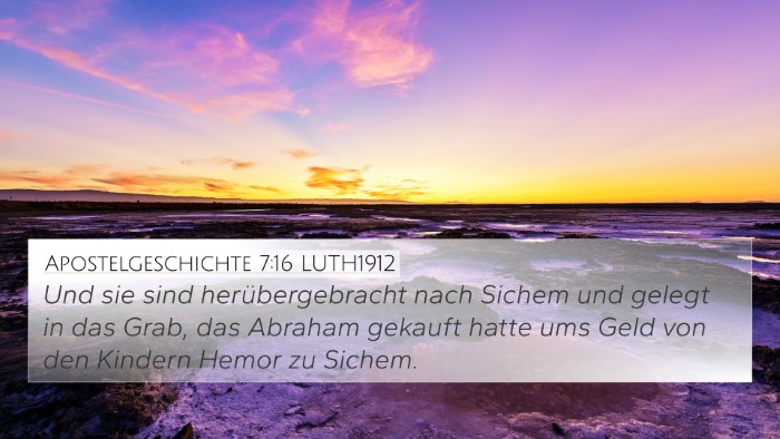 Apostelgeschichte 7:16 LUTH1912 4K Wallpaper - Und sie sind herübergebracht nach Sichem und - 4K Wallpaper Bible Verse