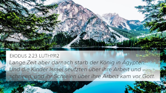 Exodus 2:23 LUTH1912 4K Wallpaper - Lange Zeit aber darnach starb der König in - 4K Wallpaper Bible Verse