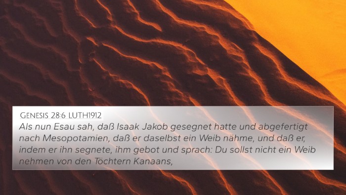 Genesis 28:6 LUTH1912 4K Wallpaper - Als nun Esau sah, daß Isaak Jakob gesegnet hatte - 4K Wallpaper Bible Verse