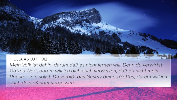 Hosea 4:6 LUTH1912 4K Wallpaper - Mein Volk ist dahin, darum daß es nicht lernen - 4K Wallpaper Bible Verse