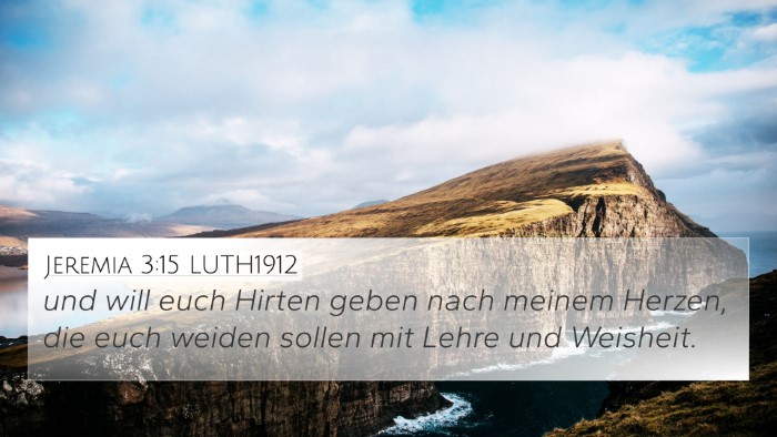 Jeremia 3:15 LUTH1912 4K Wallpaper - und will euch Hirten geben nach meinem Herzen, - 4K Wallpaper Bible Verse