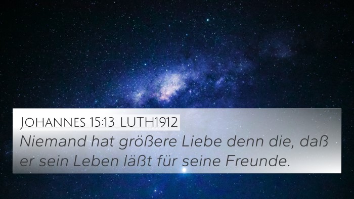 Johannes 15:13 LUTH1912 Bible Verse Image