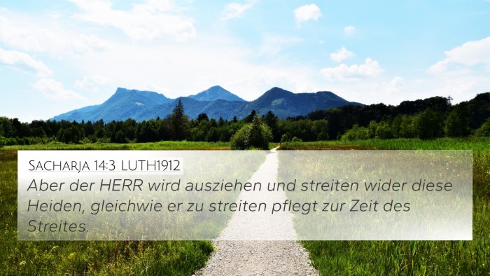 Sacharja 14:3 LUTH1912 4K Wallpaper - Aber der HERR wird ausziehen und streiten wider - 4K Wallpaper Bible Verse