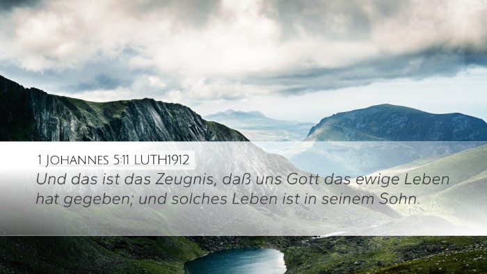 1 Johannes 5:11 LUTH1912 Desktop Wallpaper - Und das ist das Zeugnis, daß uns Gott das ewige - Desktop Bible Verse Wallpaper