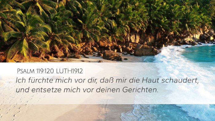 Psalm 119:120 LUTH1912 Desktop Wallpaper - Ich fürchte mich vor dir, daß mir die Haut - Desktop Bible Verse Wallpaper