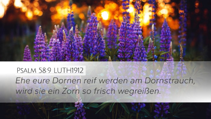 Psalm 58:9 LUTH1912 Desktop Wallpaper - Ehe eure Dornen reif werden am Dornstrauch, wird - Desktop Bible Verse Wallpaper